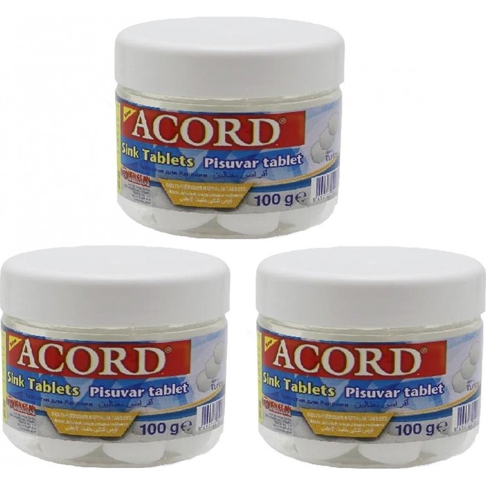 Acord Naftalin Pisuvar ve Lavabo Tablet 100 gr x 3 Adet  *****  ***********  ***********   *********