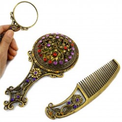 Işlemeli Ayna Tarak Seti Makyaj Ayna Seti Makyaj Aynası ***** x***** x**************** x***** x*****