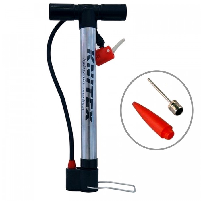 Bisiklet Motosiklet Pompa Lastik Hava Şişirme Pompası + Top Iğnesi + Bot Şişirme Aparatı Çift Başlık