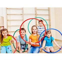 10 Adet 50 Cm Hulahop Renkli Hulohop Anaokulu Çocuk Jimnastik Çemberi Egitici Eğzersiz Çember