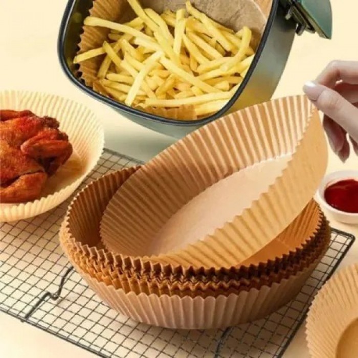 25 Adet Büyük Boy Airfryer Pişirme Kağıdı Hava Fritözü Xiaomi Philips Yağsız Tefal Kumtel Mi Kağıt