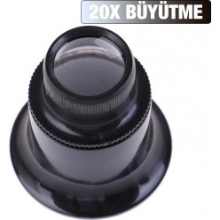 Saatçi Tamirci Kuyumcu Büyüteç 20x Büyüteç Optik Cam Lens