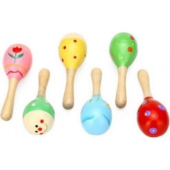 Mini Marakas Bebek Çıngırak Ahşap Cıngıldak  Ahşap Marakas 1 Adet