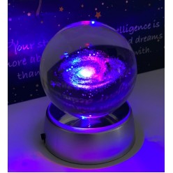 Samanyolu Galaxy Işıklı Cam Küre Pilli Büyük Boy 6 Cm Ve 8 Değişen Renk