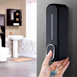 Siyah Duvara Monte Sıv Sabunluk Duş Şampuanlık Dispenser 300 Ml Banyo Sabunluk  Duş Sabunluk