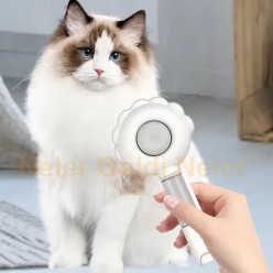 Otomatik Temizlenen Tuşlu Fiskiyeli Evcil Hayvan Fırçası Kedi Köpek Tüy Toplayıcı Tarak