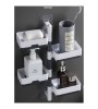 4 Katlı Banyo Organizer Banyo Sabunluk Banyo Şampuanlık Yapışkanlı Banyo Askısı Banyo Rafı