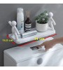 Büyük Boy Yapıskanlı Çöp Adam Şeklinde Organizer Duvar Raf Banyo Rafı Duvar Rafı Mutfak Rafı Baharat