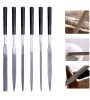 Hobi Ege Seti 6 Parça Mini Eğe İğne Model Demir Metal Törpü Eğe 18 Cm Metal Elmas Gümüş  İğne Seti