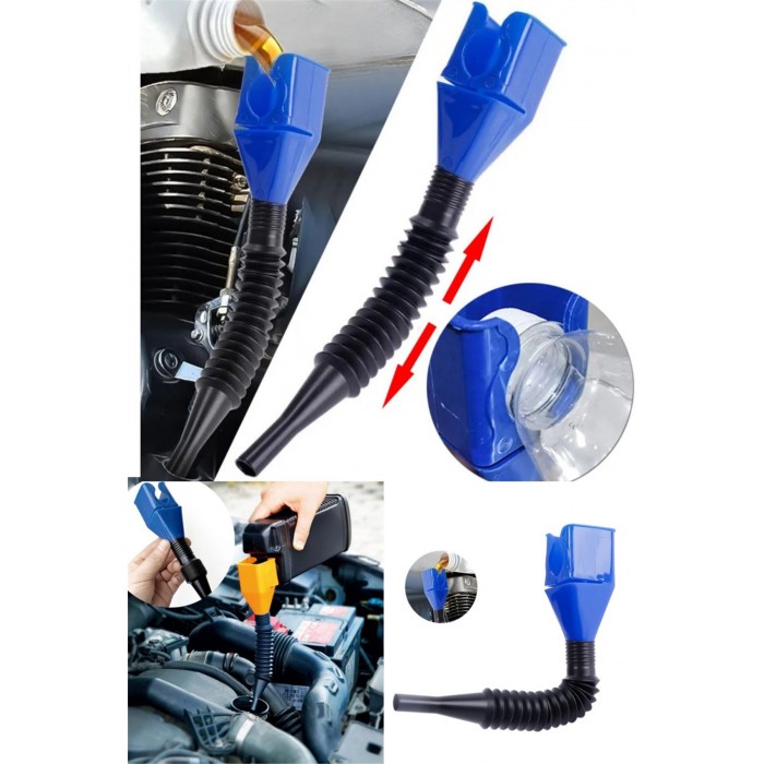 Araç Yağ Benzin Doldurma Hunisi Açılabilir Yer Kaplamaz Yağ Benzin Dökme Aparatı 1 Adet