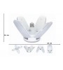 BEYAZ 72wE27 Kristal Katlanabilir Pervane Model Led Ampul 4+1 Kanatlı Led Ampul 6480 Lümen Led Lamba