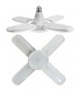 BEYAZ 72wE27 Kristal Katlanabilir Pervane Model Led Ampul 4+1 Kanatlı Led Ampul 6480 Lümen Led Lamba