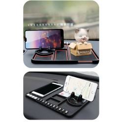 Numaratörlü  Araç Içi Torpido Üstü Kaymaz Ped Mat Telefon Gözlük Tutucu Torpido Telefon Tutucu