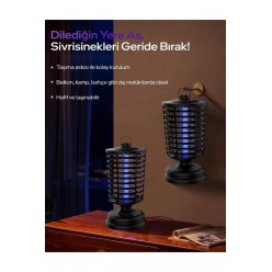 Sinek Öldürücü Elektrikli Sivrisinek Yakalayıcı Sinek Işık Tuzağı Alan Etkili Askılı Sinek Öldürücü