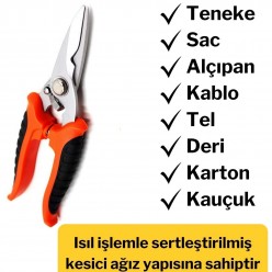 Teneke Makası Köşebent Makası Çok Amaçlı Makas Sac Kesme Makası Metal Plastik Tel Makası