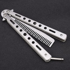 Metal Kelebek Şeklinde Çelik Tarak Saç Şekillendirici Tarak Taşınabilir - Gümüş Renk Kelebek Tarak