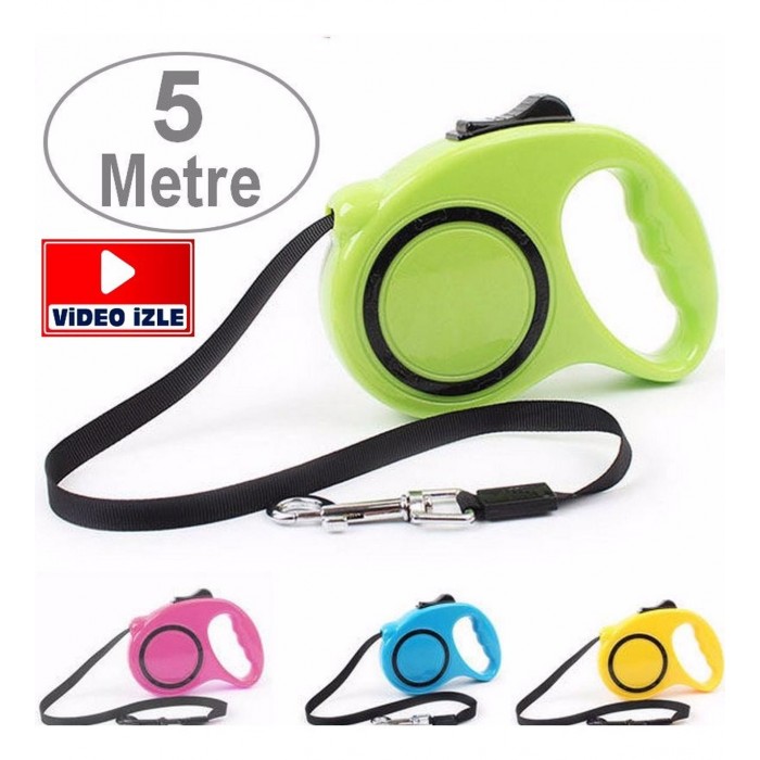 5 Metre Otomatik Makaralı Köpek Gezdirme Tasması Köpek Yürüyüş Aparatı Pup Style Yürütme Kayış