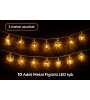 Ramazan Ayına Özel Karışık Figürlü Metal Led Işıklar Süsleme Işığı Pilli Gün Işığı Dekoratif Süs Dek