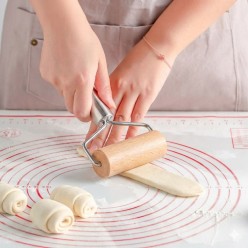 Çelik Saplı Pratik Rulo Hamur Açıcı Merdane Pürüzsüz Oklava Pizza Börek Açma Silindir Merdane