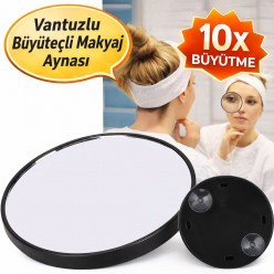Büyüteçli Ayna Makyaj Aynası Vantuzlu Yuvarlak Büyüteçli Ayna Makyaj ve Siyah Nokta Temizleme için