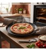 23 Cm Delikli Teflon Pizza Tepsisi | Yanmaz Yapışmaz | Fırın Kabı Fırın Tepsisi