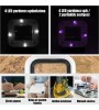 Saatci Kuyumcu Büyüteçi Çift Optik Cam Lens 10x 15x 20x Işıklı Büyüteç Uv Mavi 4 Led Ölçekli Büyüteç