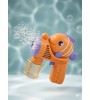 Oyuncak Köpük Tabancası Kalite Işıklı Turuncu Balıklı Köpük Tabancası Bubbles Gun Baloncuk Tabancası