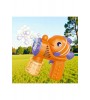 Oyuncak Köpük Tabancası Kalite Işıklı Turuncu Balıklı Köpük Tabancası Bubbles Gun Baloncuk Tabancası