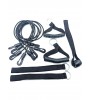 9 Parça Direnç Lastiği Seti Kapı Arkası Direnç Bandı SİYAH Power Band Set Kas Geliştirici Pilates
