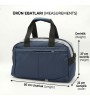 Lacivert Orta Boy Seyahat Çantası 50x27x22 cm El Valizi Spor & Yolculuk Çantası Çok Amaçlı Kullanım
