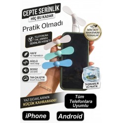 Tüm Telefonlara Uyumlu Cep Vantilatörü Fan Mini Soğutucu Tablet Powerbank İçin Pervane Vantilatör