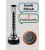 Esnek 2 Fonksiyonlu Metal Musluk Başlığı Filtreli Su Tasarruf Aparatı Tüm Musluklara Uyumlu 15 cm 