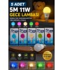 5 ADET Çocuk Odası Gece Lambası Akıllı Gece Lambalı Led Ampul 11w Beyaz +Renkler Tasarruflu Çift Mod 5 ADET Çocuk Odası Gece Lambası Akıllı Gece Lambalı Led Ampul 11w Beyaz +Renkler Tasarruflu Çift Mod