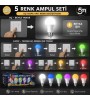 5 ADET Çocuk Odası Gece Lambası Akıllı Gece Lambalı Led Ampul 11w Beyaz +Renkler Tasarruflu Çift Mod 5 ADET Çocuk Odası Gece Lambası Akıllı Gece Lambalı Led Ampul 11w Beyaz +Renkler Tasarruflu Çift Mod