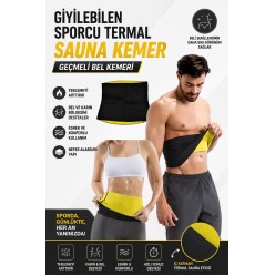 Giyilebilen Sporcu Termal Sauna Kemer Geçmeli Bel Kemeri Terleme Korsesi Bay Bayan Korse