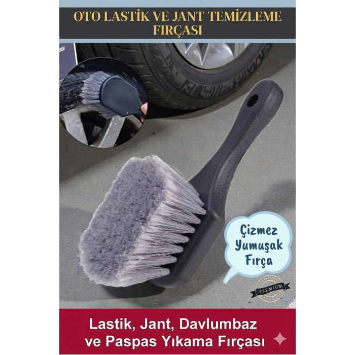 Yumuşak Çizmez Araba Lastik Jant Yıkama Fırçası Oto Paspas Davlumbaz Detaylı Temizleme Fırça