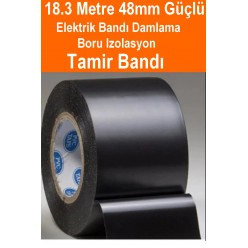 18,3 Metre Siyah Geniş Elektrik Bandı Damlama Boru Tamir Izolasyon Bantı