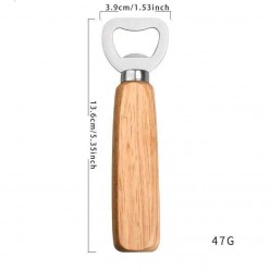 Açacak Ahşap Saplı Şişe Açacağı Kapak Açıcı Soda , Gazoz Açacağı Şişe Açacak 14 Cm Dekoratik Açacak