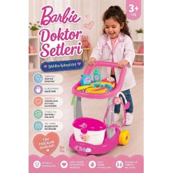 Barbie Doktor Servis Arabası 10 Parça Doktor Seti Oyuncak Doktor Seti Çocuk Oyuncak Doktor Oyuncak