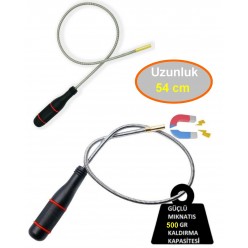 Spiral Yaylı Mıknatıs 500 Gr Kaldırma Kapasiteli Profesyonel 54cm Vida Somun Metal Tutucu Mıknatıslı